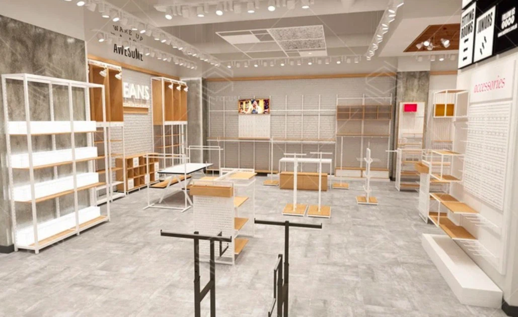 Clothing Shop Table Wood Clothing Display Furniture