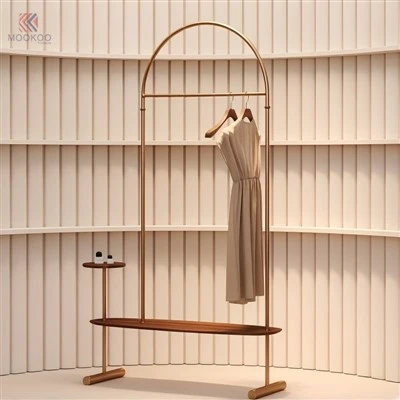 MOOKOO porte-manteau et arbre d'entrée en métal moderne personnalisé avec étagère de 40 cm autoportante pour un assemblage facile et un rangement intérieur