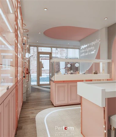 Vitrine d'affichage en verre de parfum mural