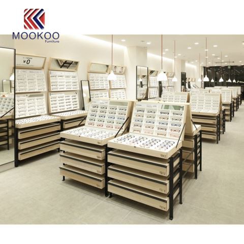 Vitrine d'exposition de lunettes de soleil