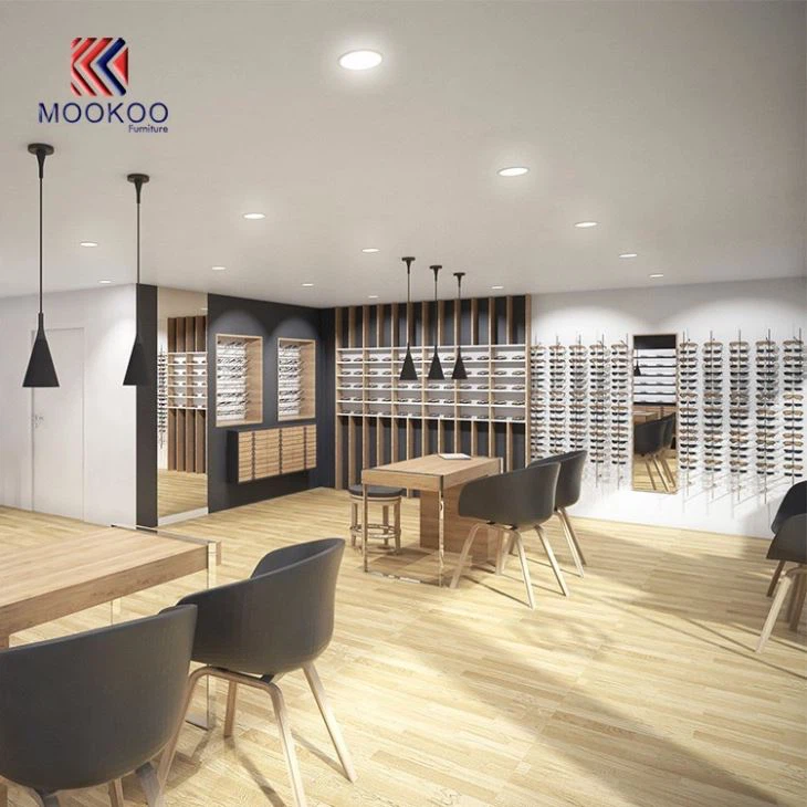 Optical Store Interior Wall Shelf Furniture Design
