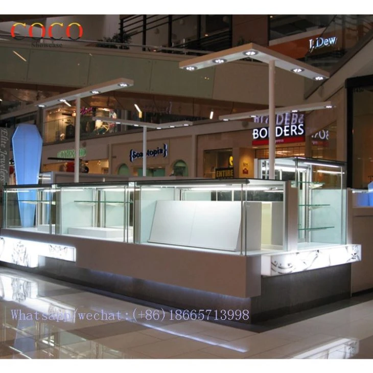 Commercial Furniture Kiosk Design For Jewelry Display In Shopping Mall