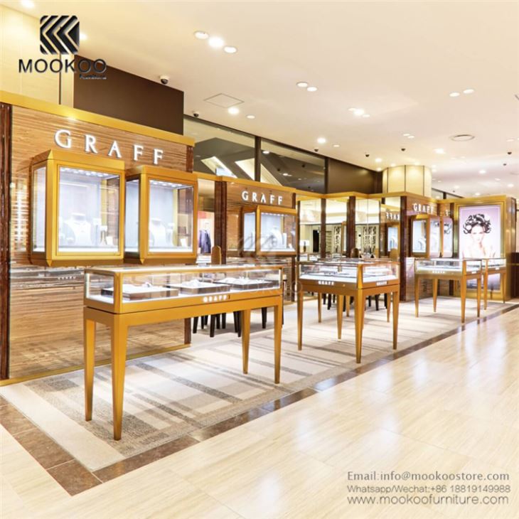 Custom Gold Jewelry Display Cases