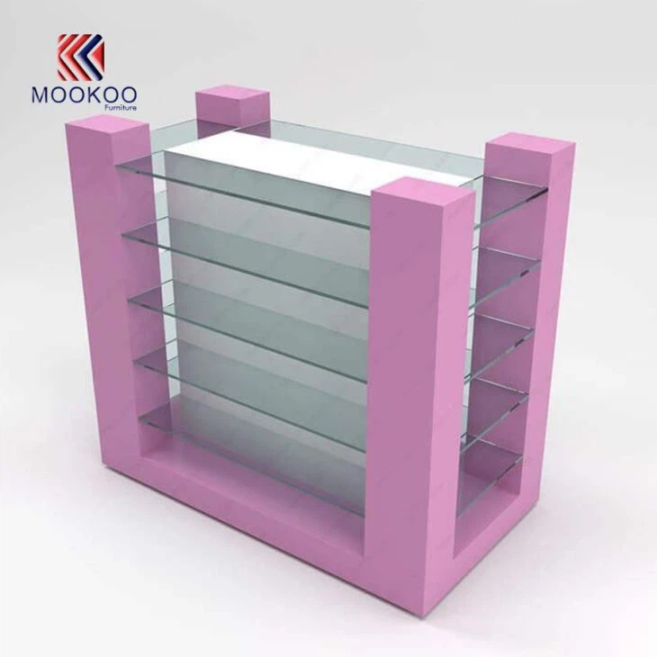 High Quality Customized Wooden Farmacia Shop Display Cabinet Drugstore Glass Shelves