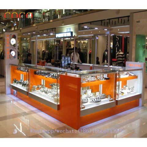 Kiosque de bijoux en verre rond de vente chaude