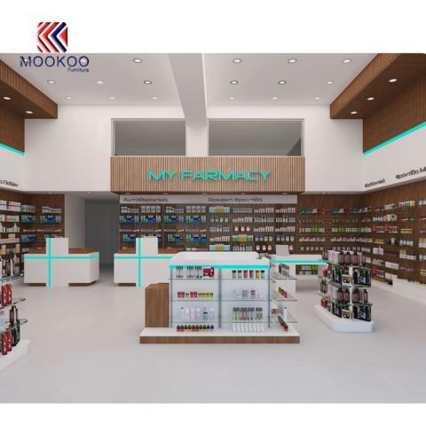 Meubles d'affichage de magasin phare de pharmacie