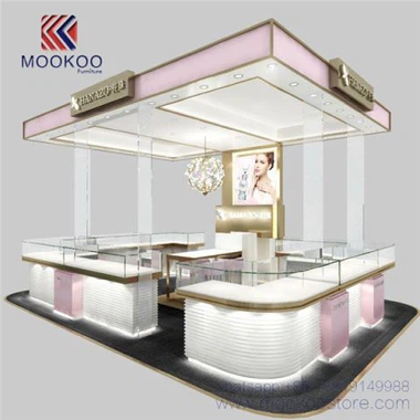 Kiosque moderne rose pour le centre commercial